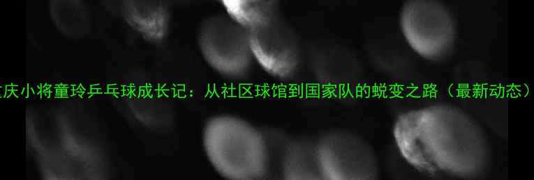 图片 重庆小将童玲乒乓球成长记：从社区球馆到国家队的蜕变之路（最新动态）2