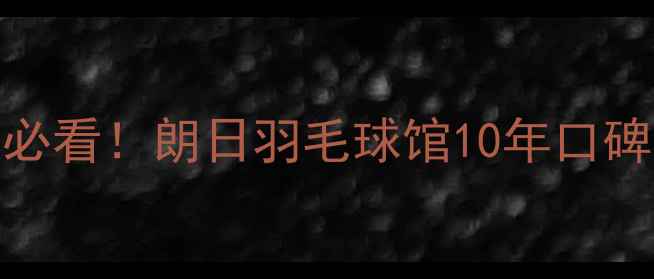 图片 阳江羽毛球爱好者必看！朗日羽毛球馆10年口碑全+新手入门指南1