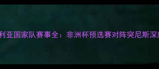 图片 阿尔及利亚国家队赛事全：非洲杯预选赛对阵突尼斯深度分析2