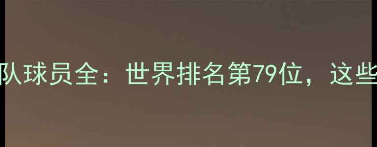 图片 阿联酋男足国家队球员全：世界排名第79位，这些球星你了解吗？
