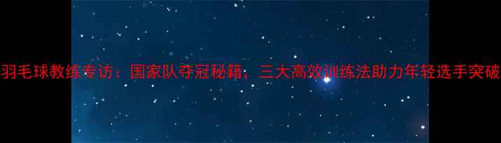 图片 韩国羽毛球教练专访：国家队夺冠秘籍，三大高效训练法助力年轻选手突破瓶颈