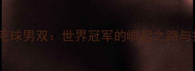 图片 韩国羽毛球男双：世界冠军的崛起之路与技战术1