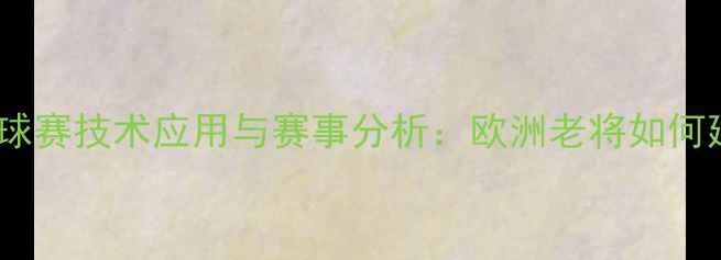 图片 马琳西班牙羽毛球赛技术应用与赛事分析：欧洲老将如何延续职业生涯？1