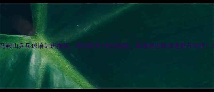 图片 马鞍山乒乓球培训班推荐：系统教学+专业教练，零基础也能快速提升球技！2