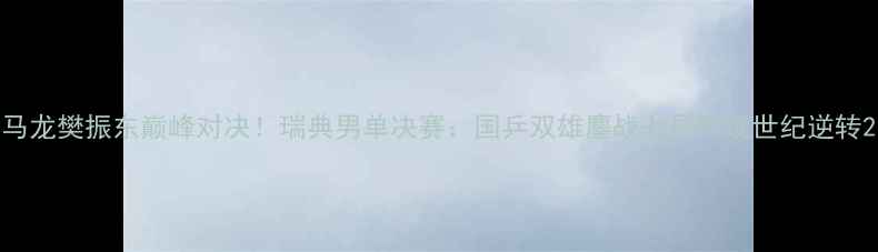 图片 马龙樊振东巅峰对决！瑞典男单决赛：国乒双雄鏖战七局惊现世纪逆转2