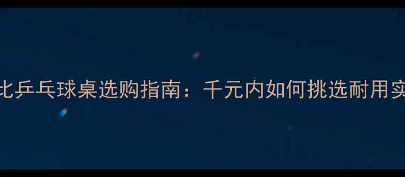 图片 高性价比乒乓球桌选购指南：千元内如何挑选耐用实用球桌