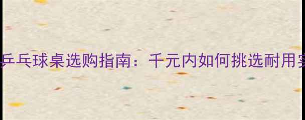 图片 高性价比乒乓球桌选购指南：千元内如何挑选耐用实用球桌2