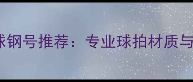 图片 高神羽毛球钢号推荐：专业球拍材质与选购指南1