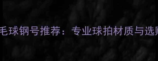 图片 高神羽毛球钢号推荐：专业球拍材质与选购指南2