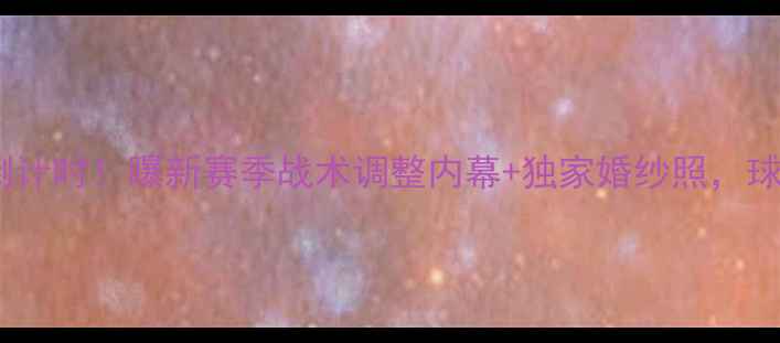 图片 魔术队核心球员大婚倒计时！曝新赛季战术调整内幕+独家婚纱照，球迷直呼‘甜度爆表’2