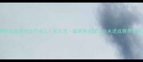 图片 鹈鹕队新赛季首战爆冷负于湖人！安东尼·戴维斯关键三分未进成赛季首秀遗憾收场2