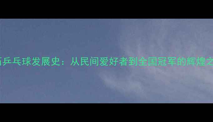 图片 黄石乒乓球发展史：从民间爱好者到全国冠军的辉煌之路1