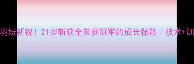 图片 龙雨翔：中国羽坛新锐！21岁斩获全英赛冠军的成长秘籍｜技术+训练日常大公开