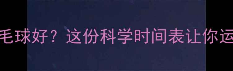 图片 🌞几点打羽毛球好？这份科学时间表让你运动效率翻倍