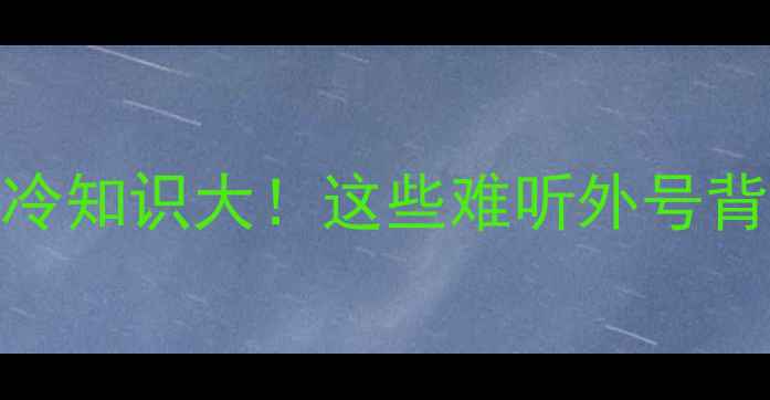 图片 🌟NBA球员经典绰号冷知识大！这些难听外号背后竟有隐藏故事？1