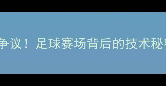 图片 🌟VAR判罚引发争议！足球赛场背后的技术秘密与判罚规则🌟