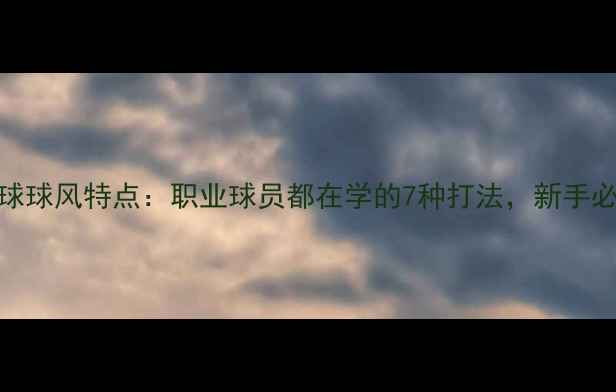 图片 🌟乒乓球球风特点：职业球员都在学的7种打法，新手必看！💼