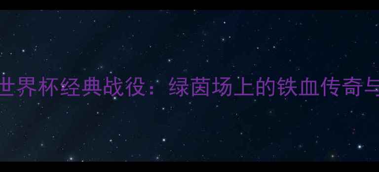 图片 🌟伊朗男足世界杯经典战役：绿茵场上的铁血传奇与未竟梦想🌟