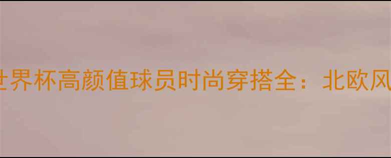 图片 🌟冰岛男足世界杯高颜值球员时尚穿搭全：北欧风足球美学🌟2