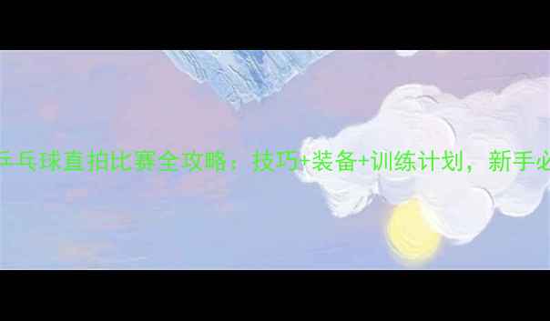 图片 🌟女子乒乓球直拍比赛全攻略：技巧+装备+训练计划，新手必看！🏓