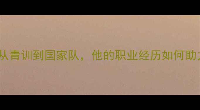 图片 🌟梦之队22号球员：从青训到国家队，他的职业经历如何助力中国体育崛起？🌟1