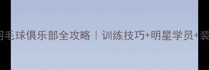 图片 🌟韩国羽毛球俱乐部全攻略｜训练技巧+明星学员+装备推荐1