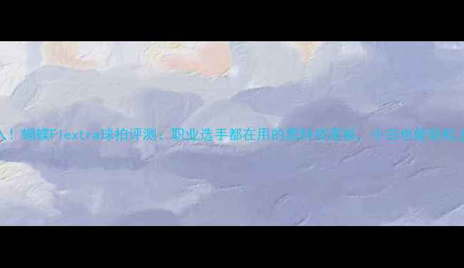 图片 🎉必入！蝴蝶Flextra球拍评测：职业选手都在用的黑科技底板，小白也能轻松上分！