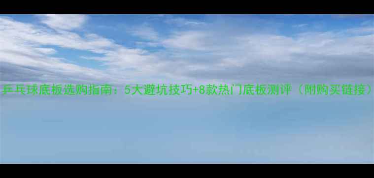 图片 🎾乒乓球底板选购指南：5大避坑技巧+8款热门底板测评（附购买链接）2