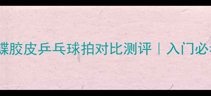 图片 🎾最新款蝴蝶胶皮乒乓球拍对比测评｜入门必看避坑指南2