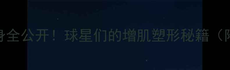 图片 🏀NBA球星健身全公开！球星们的增肌塑形秘籍（附训练计划）2