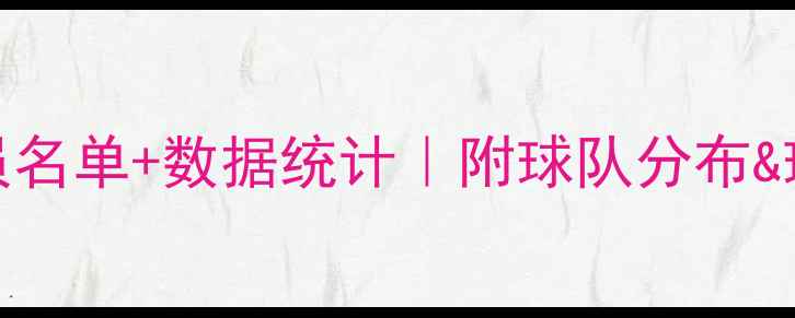 图片 🏀完整NBA球员名单+数据统计｜附球队分布&球星亮点全🔥2