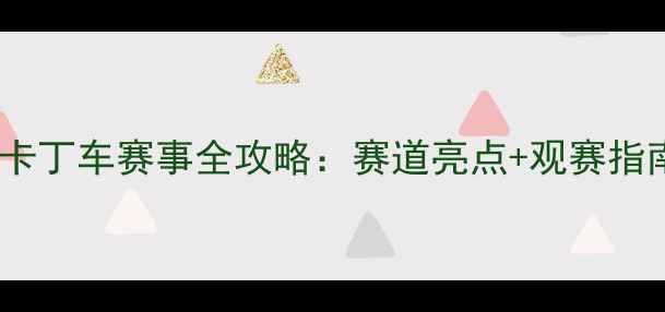 图片 🏁珠海国际卡丁车赛事全攻略：赛道亮点+观赛指南+参赛攻略