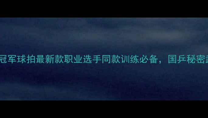 图片 🏆乒乓球冠军球拍最新款职业选手同款训练必备，国乒秘密武器！🔥2