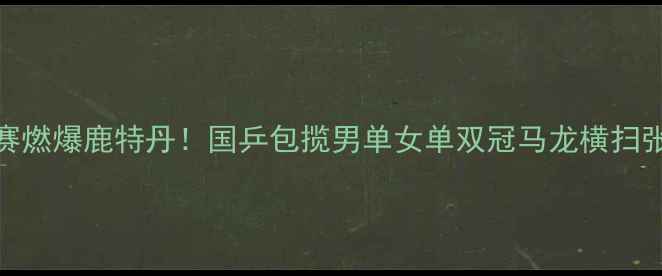 图片 🏆国际乒联总决赛燃爆鹿特丹！国乒包揽男单女单双冠马龙横扫张本智和创历史🔥