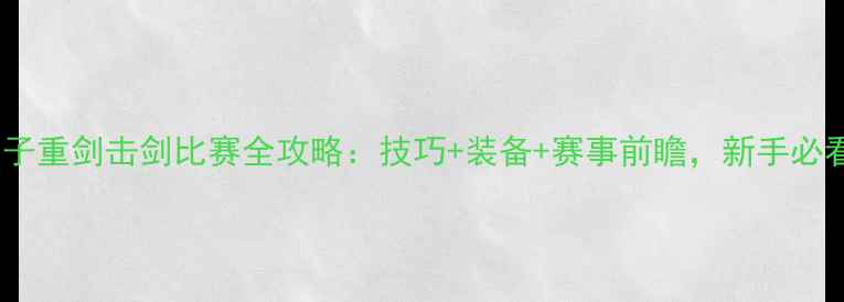 图片 🏆女子重剑击剑比赛全攻略：技巧+装备+赛事前瞻，新手必看！1