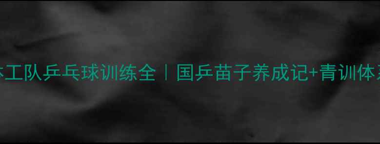 图片 🏆山东省体工队乒乓球训练全｜国乒苗子养成记+青训体系大公开🔥