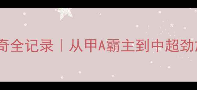 图片 🏆鲁能足球队历史传奇全记录｜从甲A霸主到中超劲旅的60年球星图谱💥1