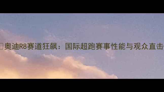 图片 🏎️奥迪R8赛道狂飙：国际超跑赛事性能与观众直击🔥1