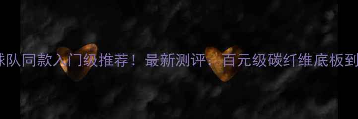 图片 🏓中国乒乓球队同款入门级推荐！最新测评：百元级碳纤维底板到底值不值？1
