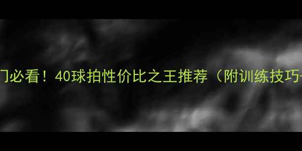 图片 🏓乒乓球入门必看！40球拍性价比之王推荐（附训练技巧+选购指南）