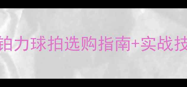 图片 🏓乒乓球入门必看！银河铂力球拍选购指南+实战技巧，小白也能逆袭成大神