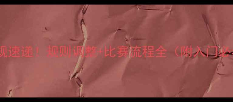 图片 🏓乒乓球新规速递！规则调整+比赛流程全（附入门必看技巧）📌1