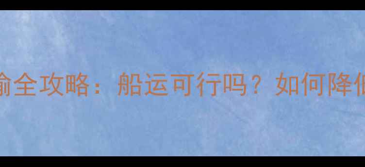图片 🏓乒乓球运输全攻略：船运可行吗？如何降低成本？🚢💰