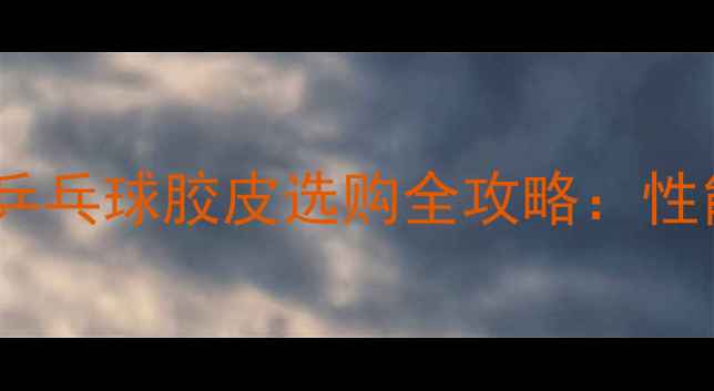 图片 🏓必看！BIO乒乓球胶皮选购全攻略：性能+避坑指南1