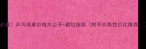 图片 🏓必看！乒乓球桌价格大公开+避坑指南（附平价高性价比推荐）💥1