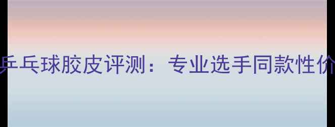 图片 🏓️德国阳光乒乓球胶皮评测：专业选手同款性价比之王！🏓️