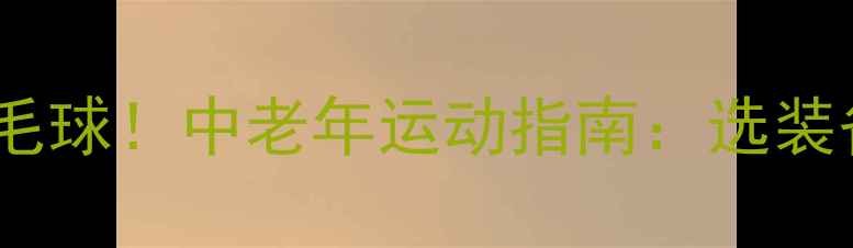图片 🏸60岁也能打得好羽毛球！中老年运动指南：选装备、练技巧、防受伤1