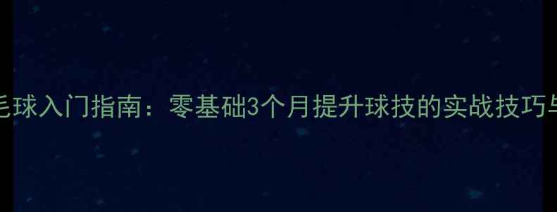 图片 🏸master6羽毛球入门指南：零基础3个月提升球技的实战技巧与装备推荐🏸2