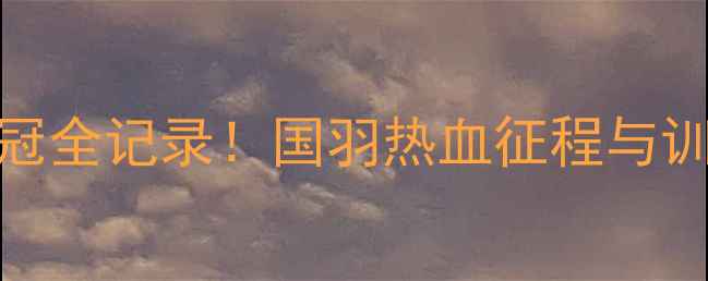 图片 🏸中国羽毛球汤尤杯夺冠全记录！国羽热血征程与训练内幕（附观赛指南）