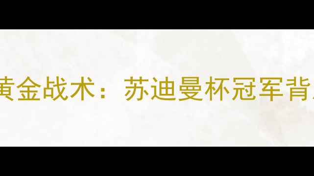 图片 🏸印尼男双教练的黄金战术：苏迪曼杯冠军背后的魔鬼训练营！1